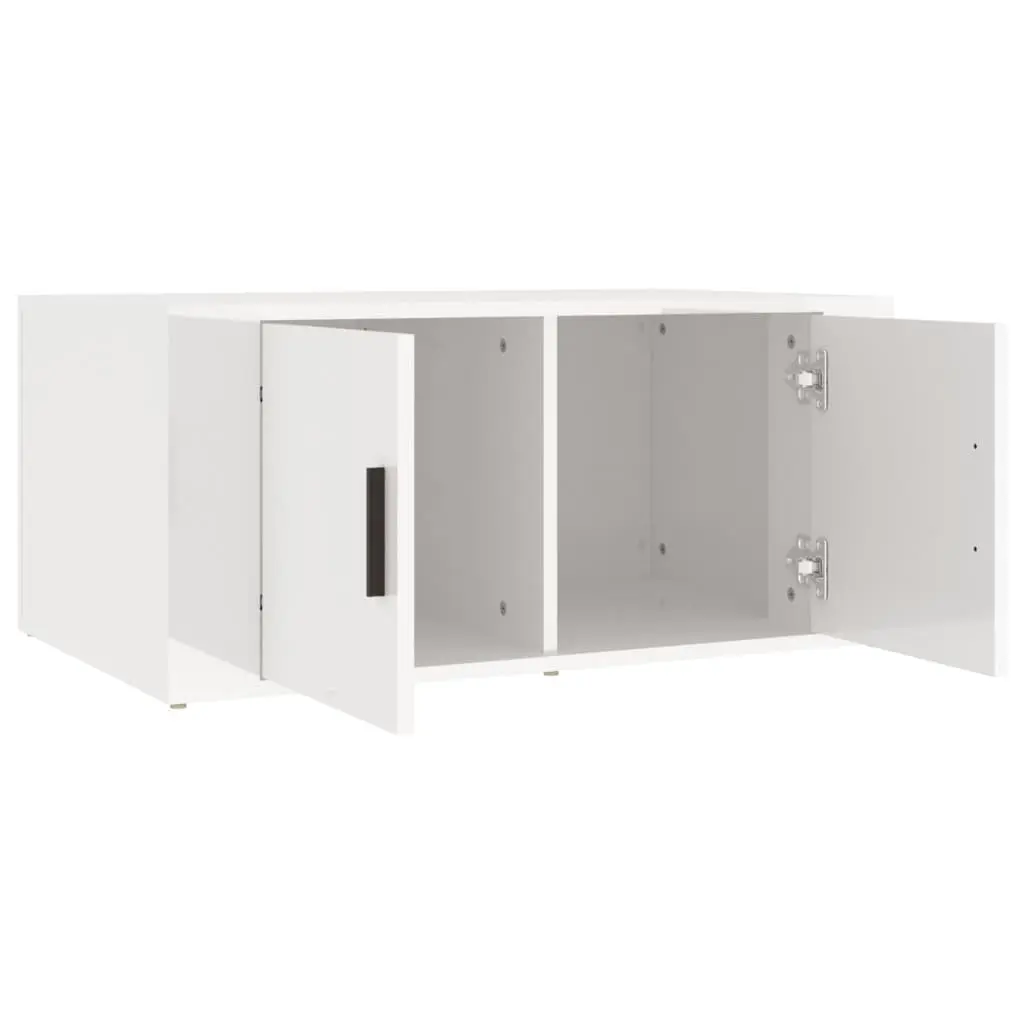 Coffee Table High Gloss White Living Room Storage Furniture with Compartments