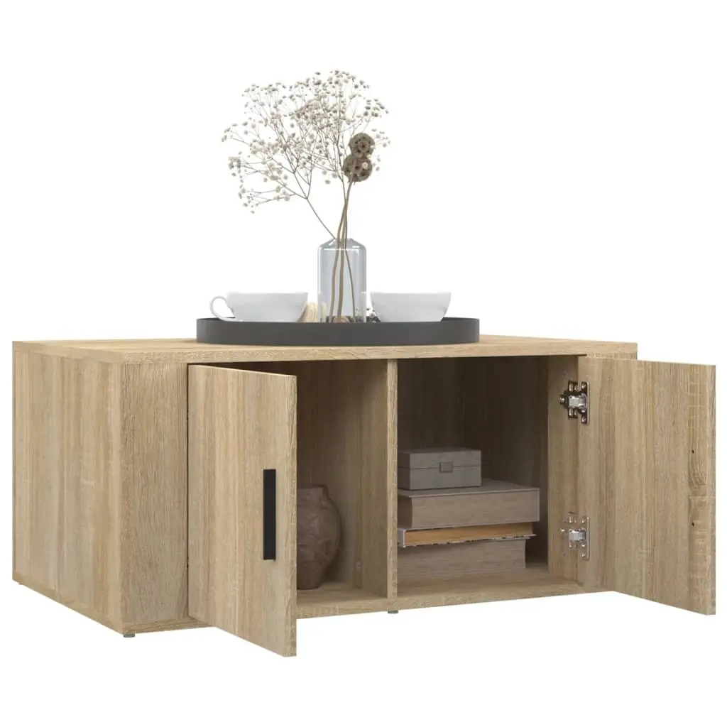 Brown Engineered Wood Coffee Table with Storage