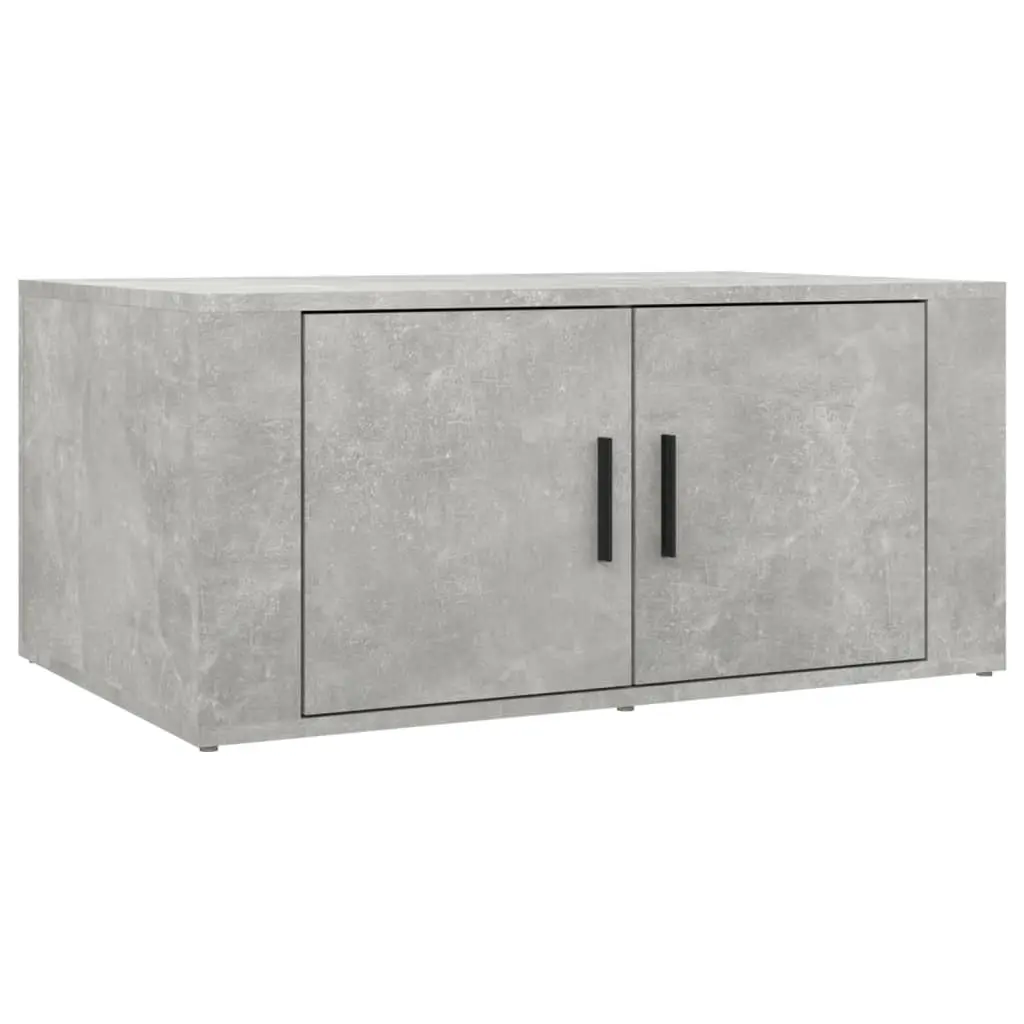 Grey Engineered Wood Coffee Table with Storage Compartments