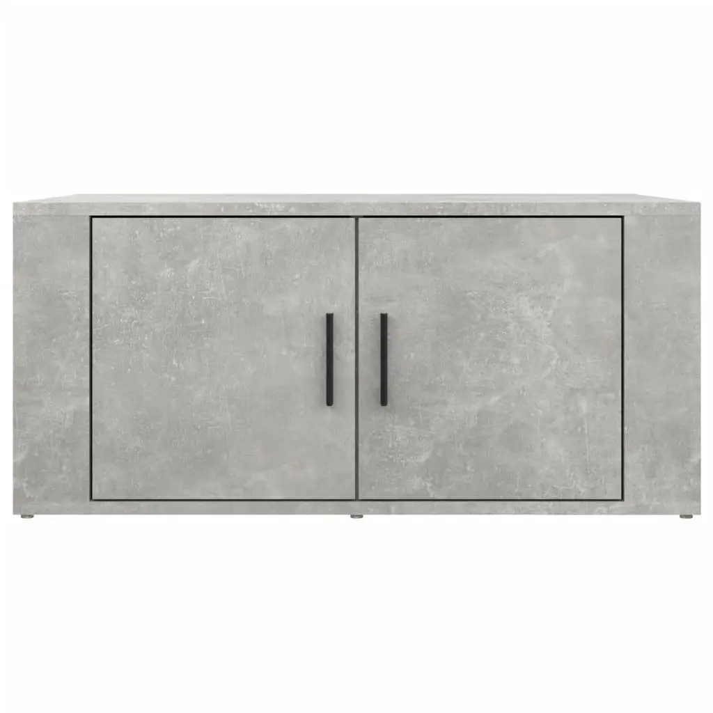 Grey Engineered Wood Coffee Table with Storage Compartments