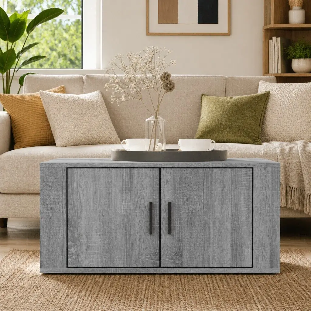 Grey Sonoma Coffee Table with Storage Compartments
