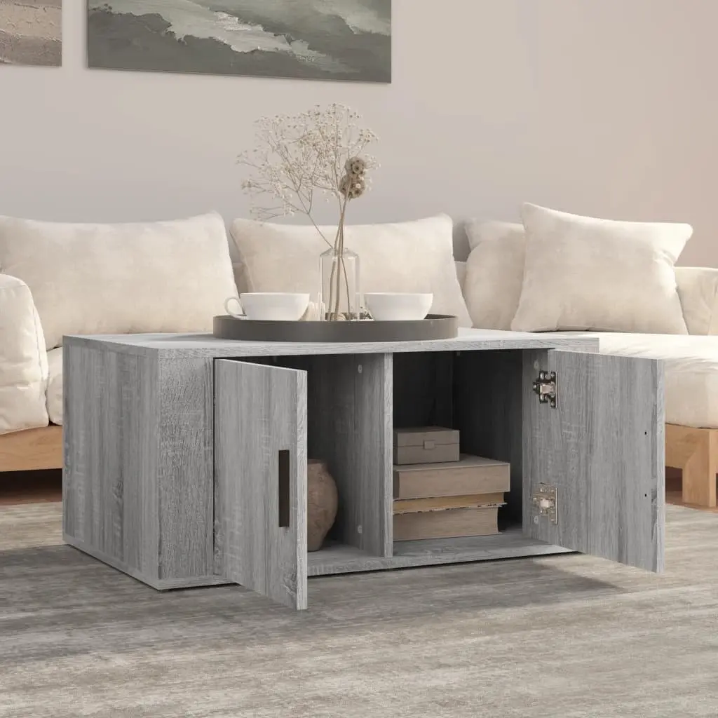 Grey Sonoma Coffee Table with Storage Compartments