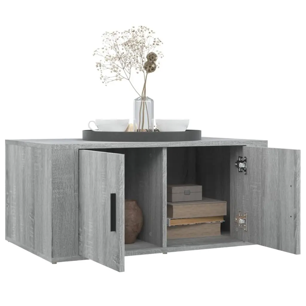 Grey Sonoma Coffee Table with Storage Compartments