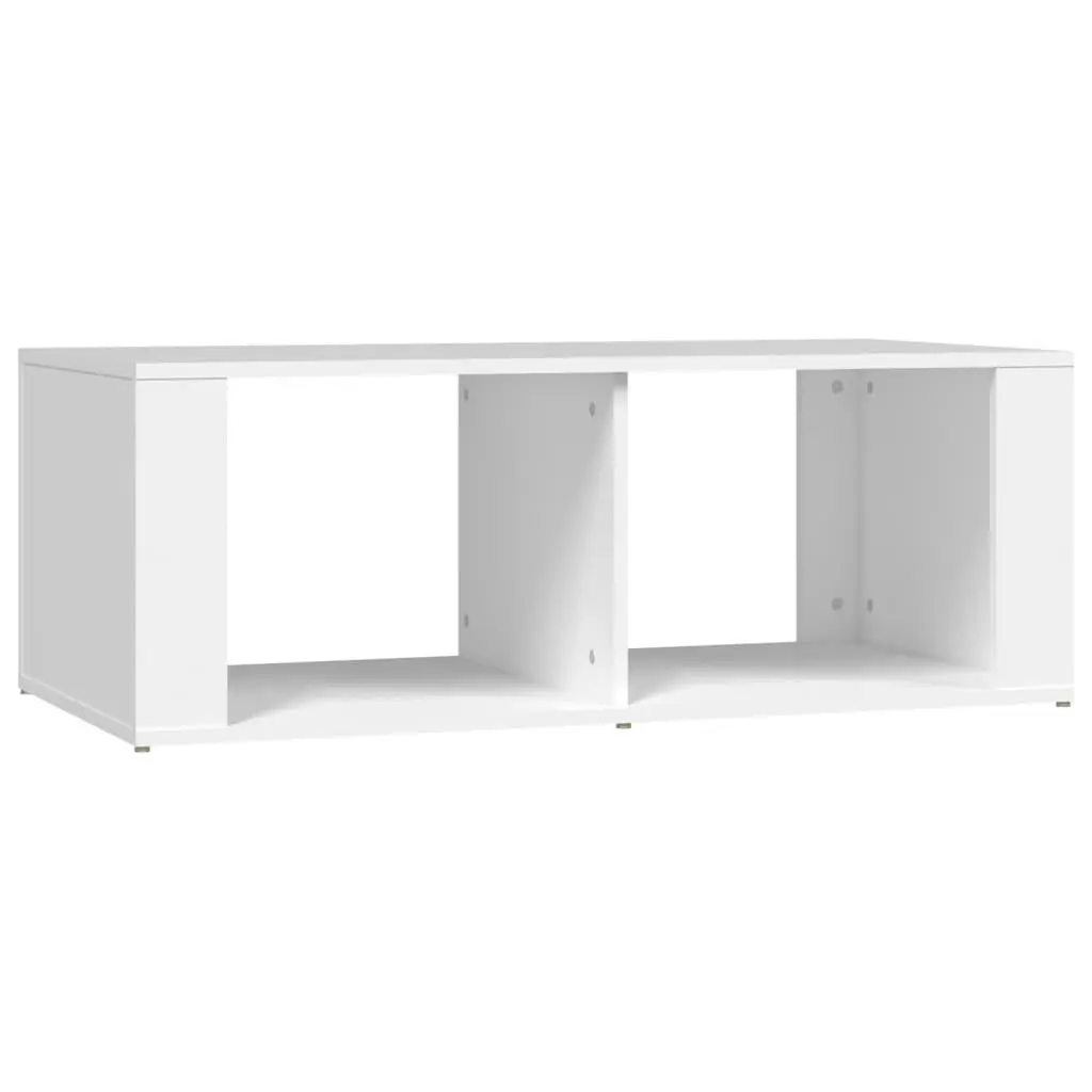 White Modern Coffee Table with Storage 100x50x36cm