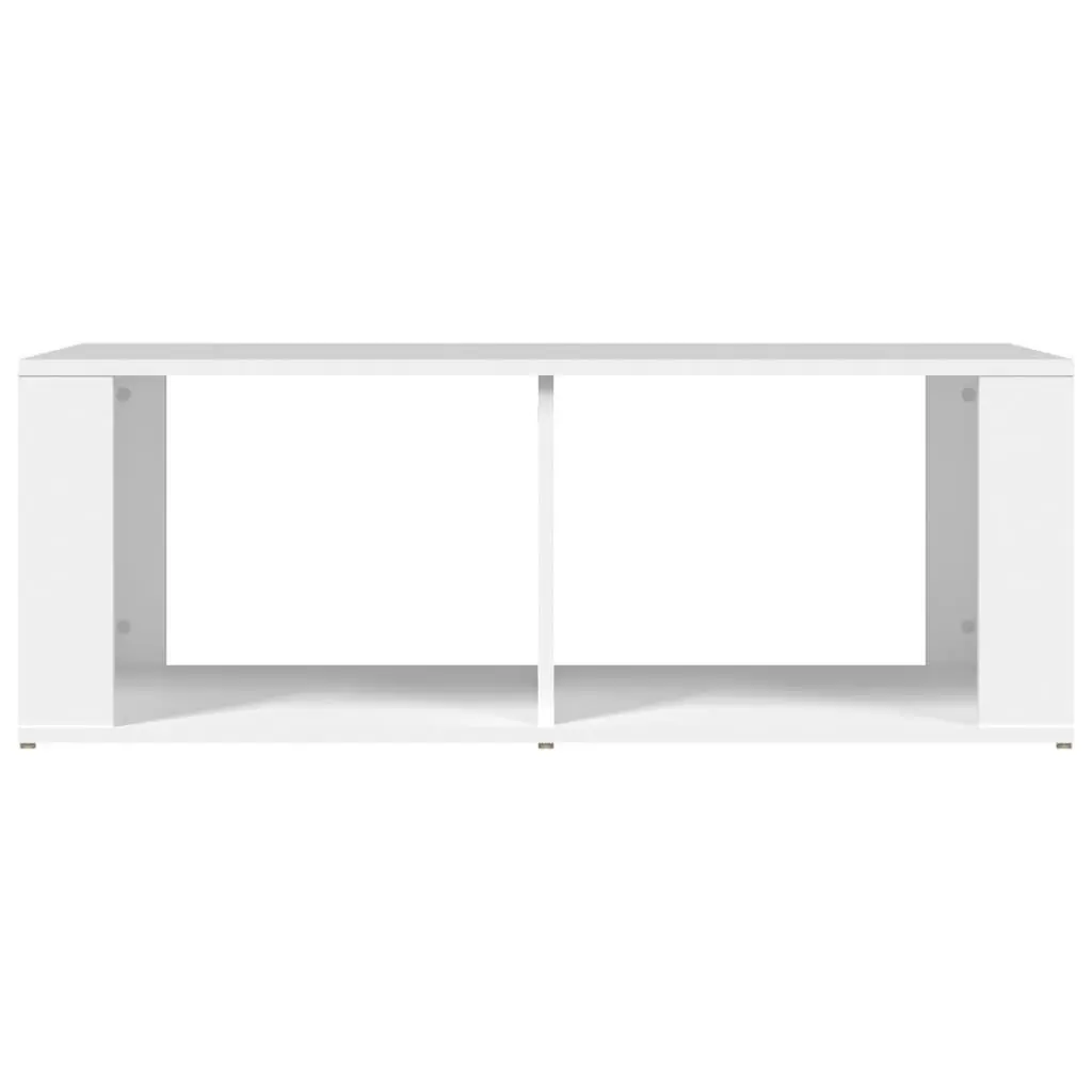 White Modern Coffee Table with Storage 100x50x36cm
