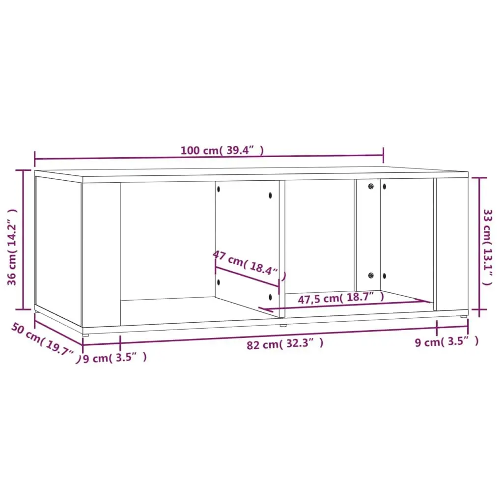 Black Modern Coffee Table with Storage and Two Shelves