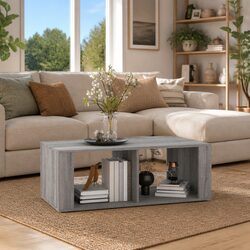 Grey Sonoma Coffee Table 100x50x36 cm with Storage