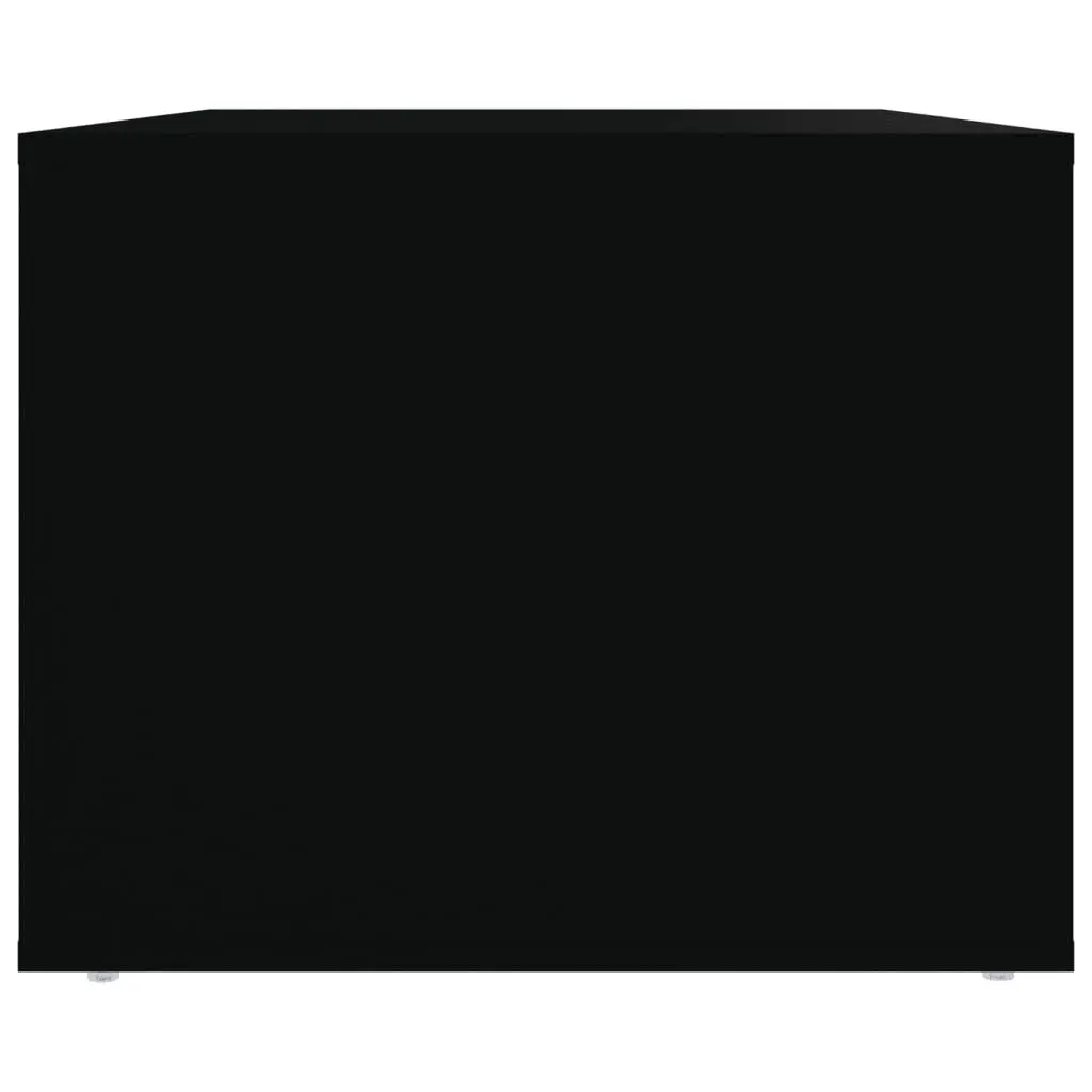 Black Coffee Table with 2 Storage Drawers 80x50x40 cm