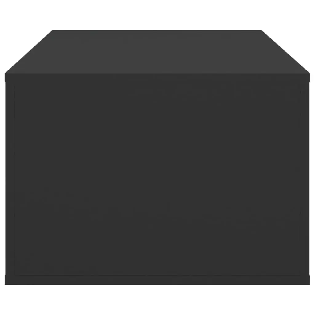 Black Coffee Table with Storage Drawer and Open Space