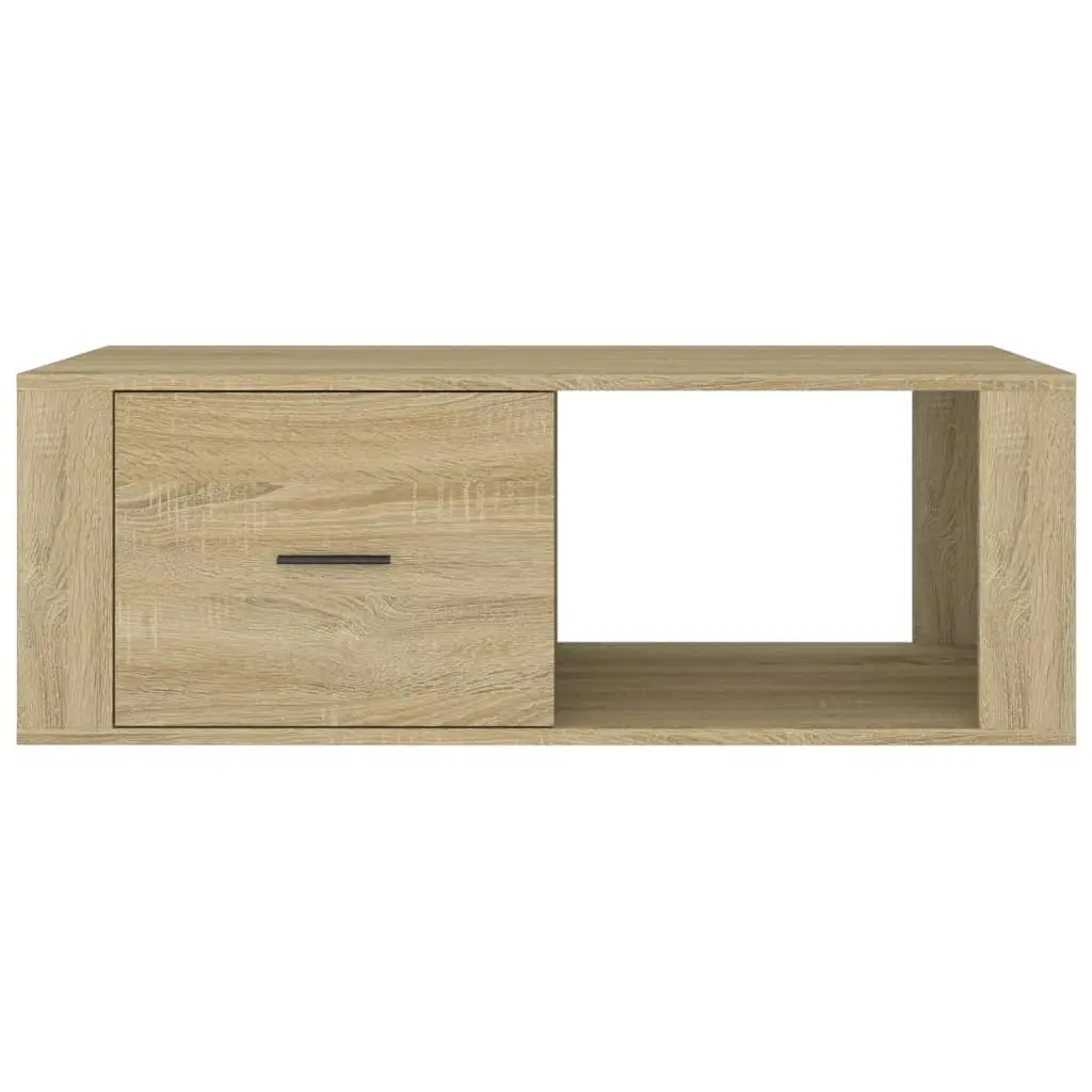 Brown Engineered Wood Coffee Table with Storage Drawer
