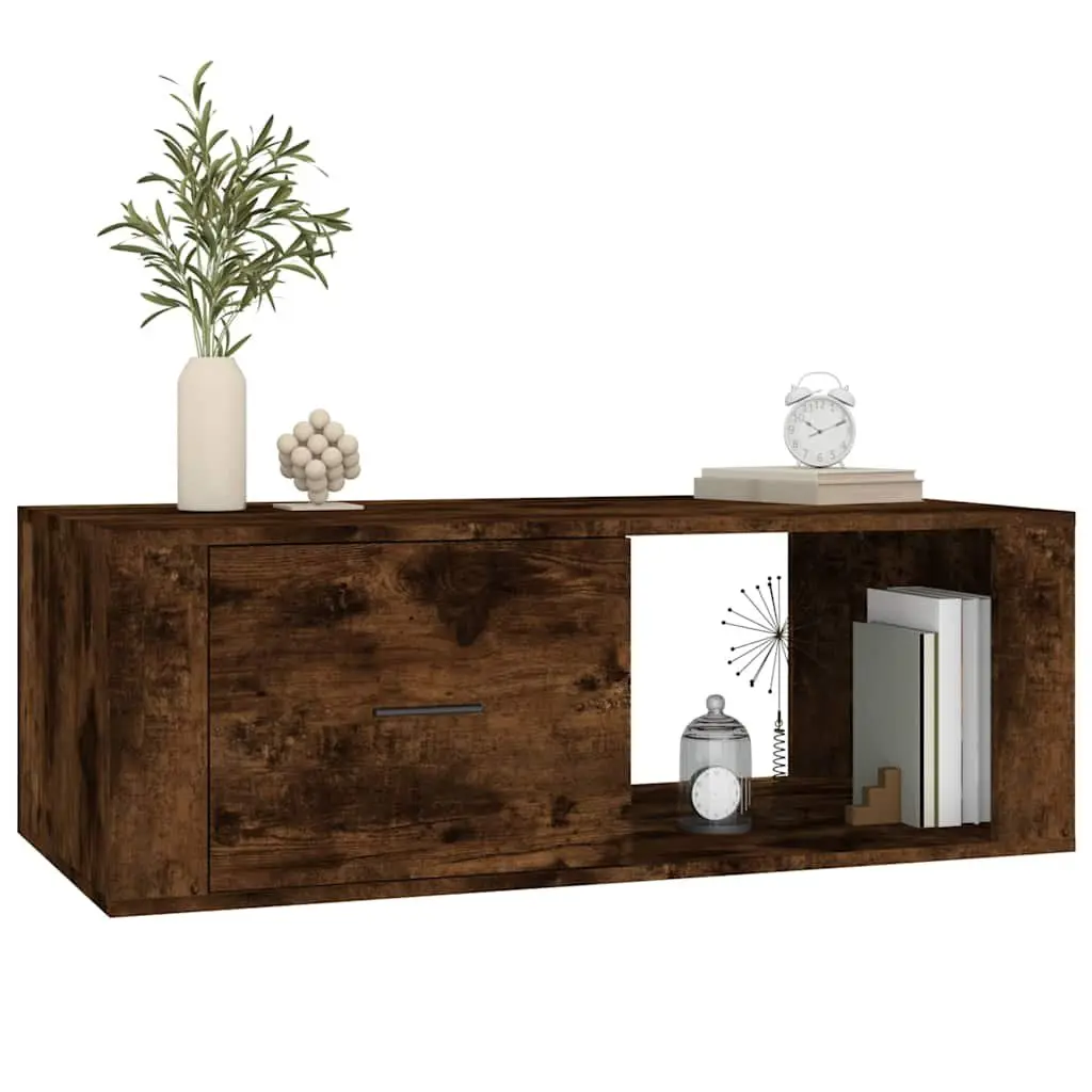 Brown Coffee Table with Storage Drawer
