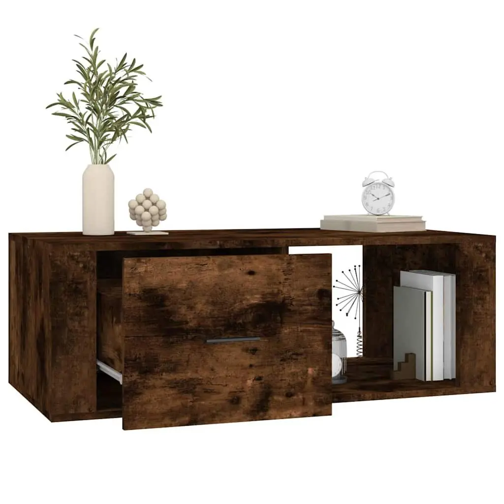 Brown Coffee Table with Storage Drawer