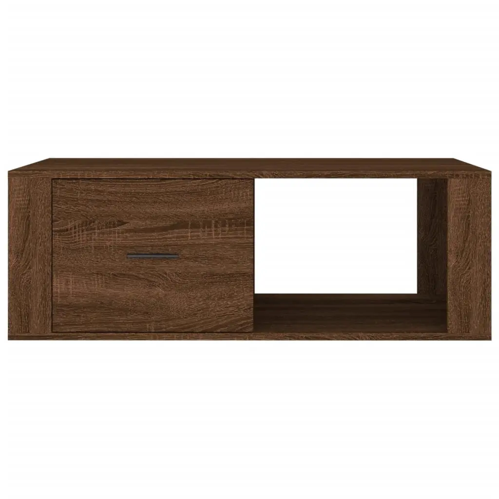 Brown Oak Engineered Wood Coffee Table