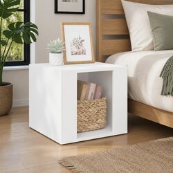 Sturdy Engineered Wood Bedside Table with Storage