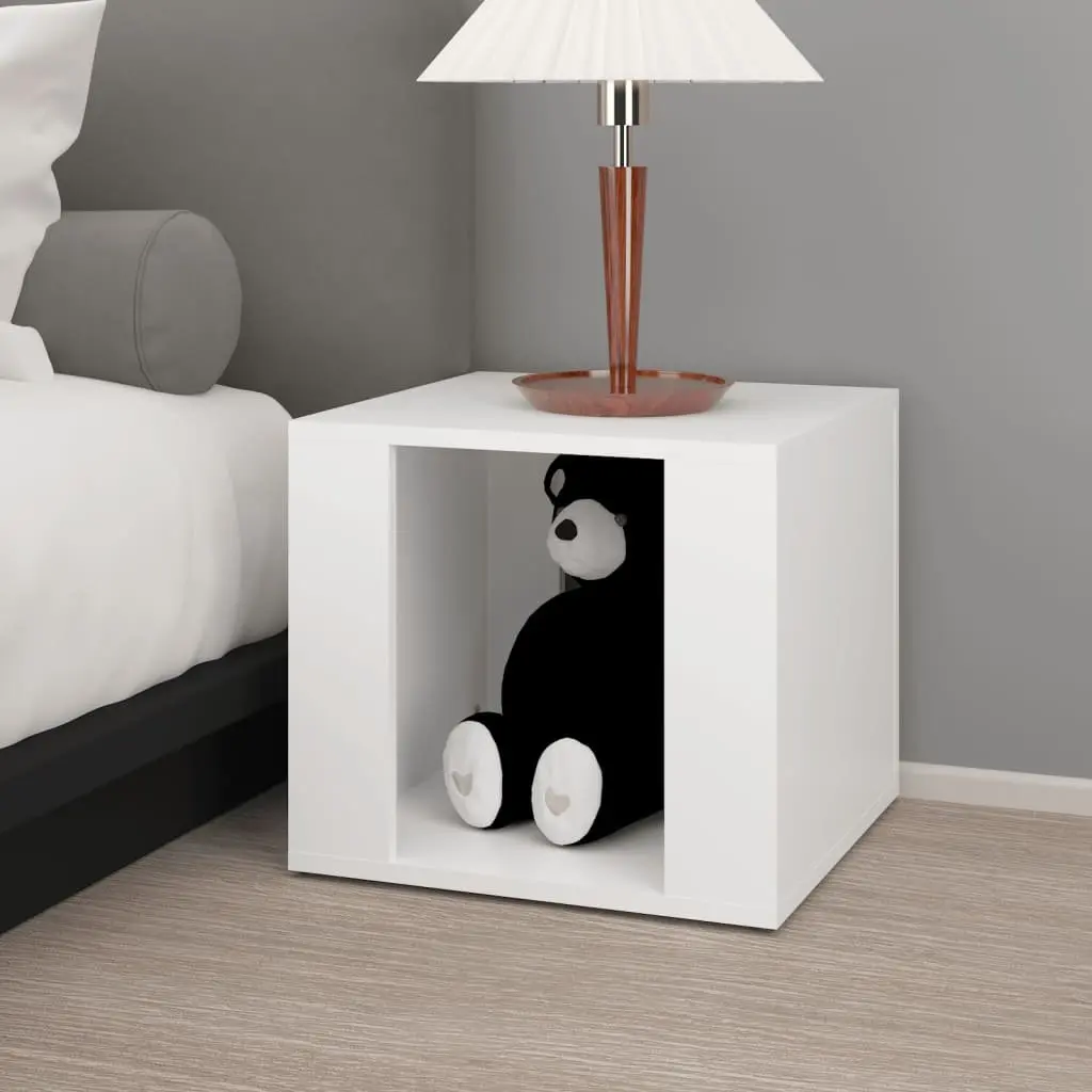 Engineered Wood Bedside Table with Storage