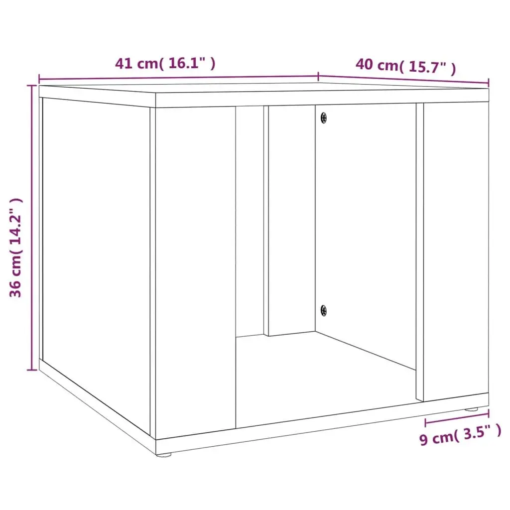 Engineered Wood Bedside Table with Storage