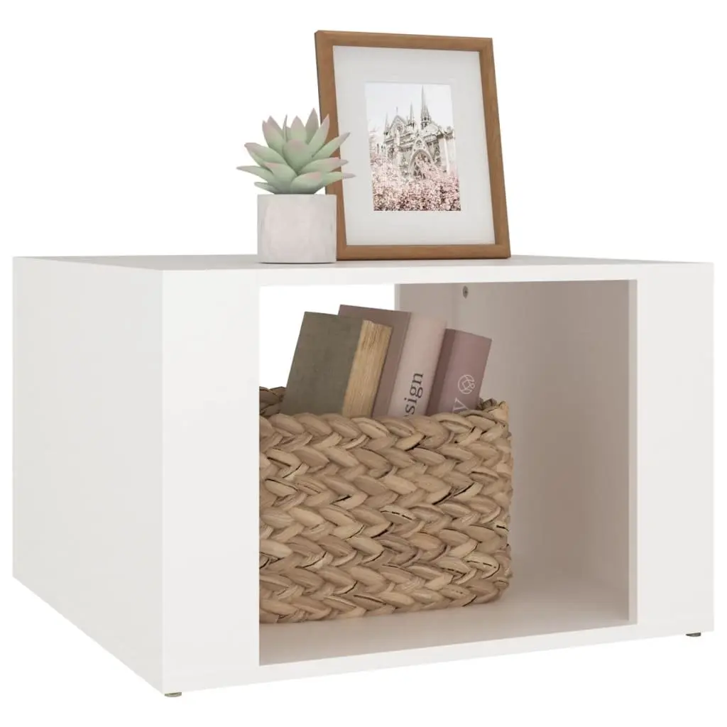 White Bedside Table with Ample Storage