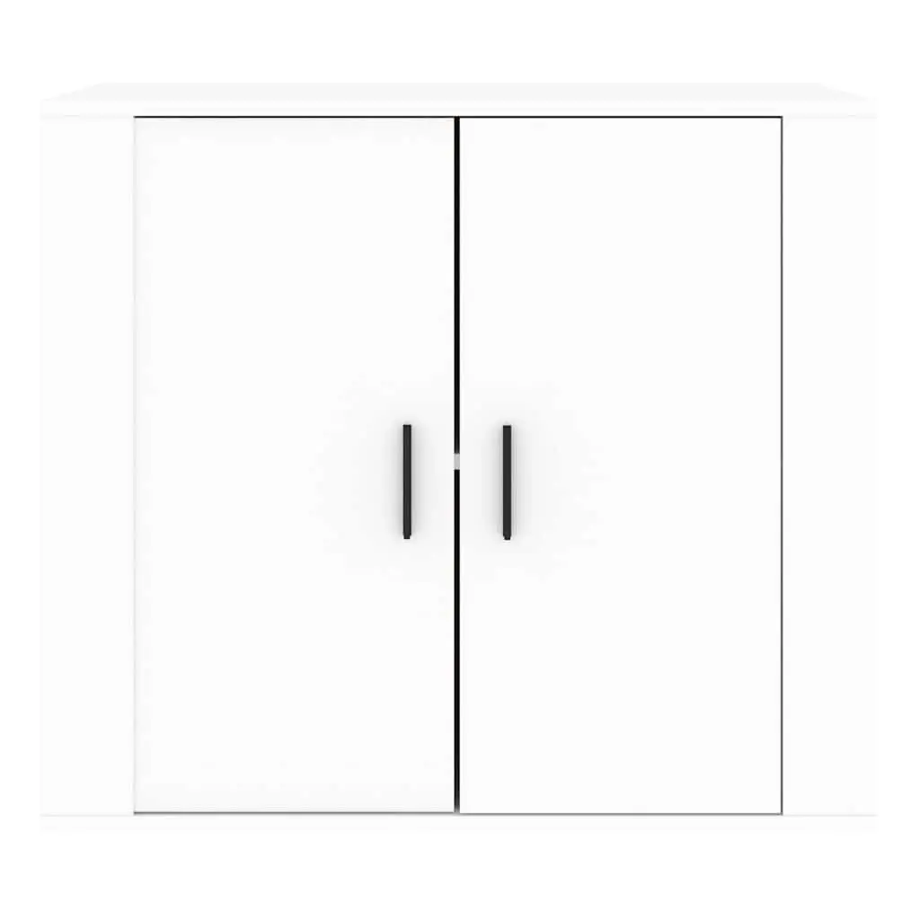 White Sideboard 80x33x70 cm with Storage