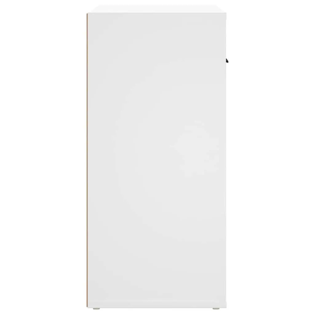 White Sideboard 80x33x70 cm with Multiple Storage Options