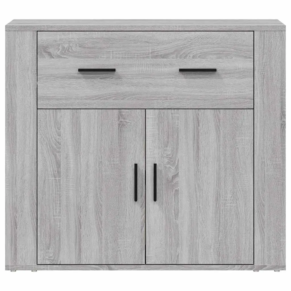 Grey Sideboard Storage Cabinet with Multiple Compartments