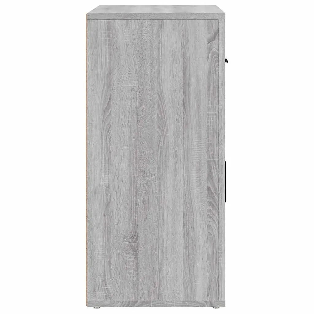 Grey Sideboard Storage Cabinet with Multiple Compartments