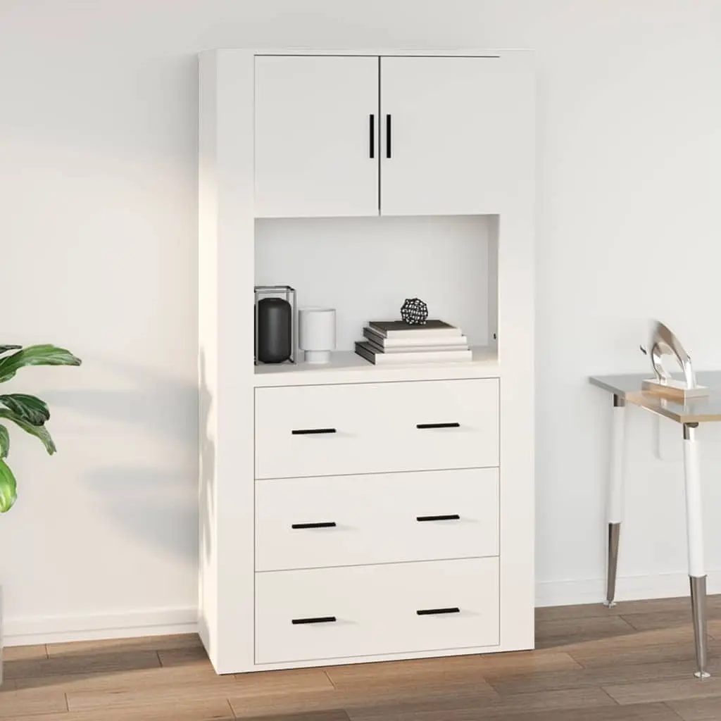 Wall Cabinet Engineered Wood 80x33x80 cm White