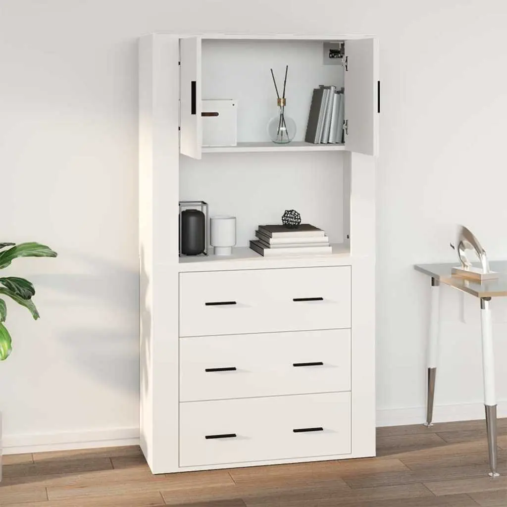 Wall Cabinet Engineered Wood 80x33x80 cm White
