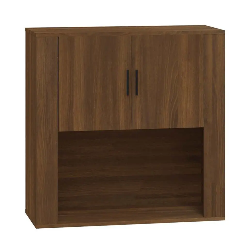 Wall Cabinet Engineered Wood 80x33x80 cm Brown Oak