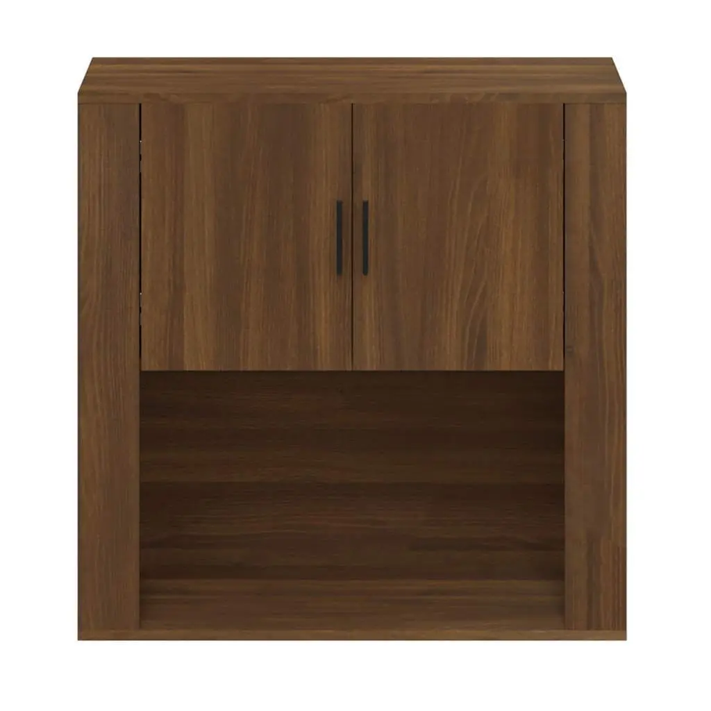 Wall Cabinet Engineered Wood 80x33x80 cm Brown Oak