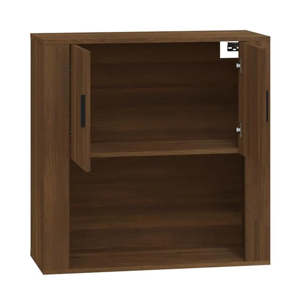 Wall Cabinet Engineered Wood 80x33x80 cm Brown Oak