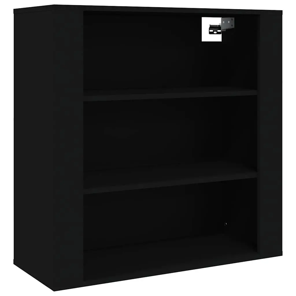Wall Cabinet Engineered Wood 80x33x80 cm Black
