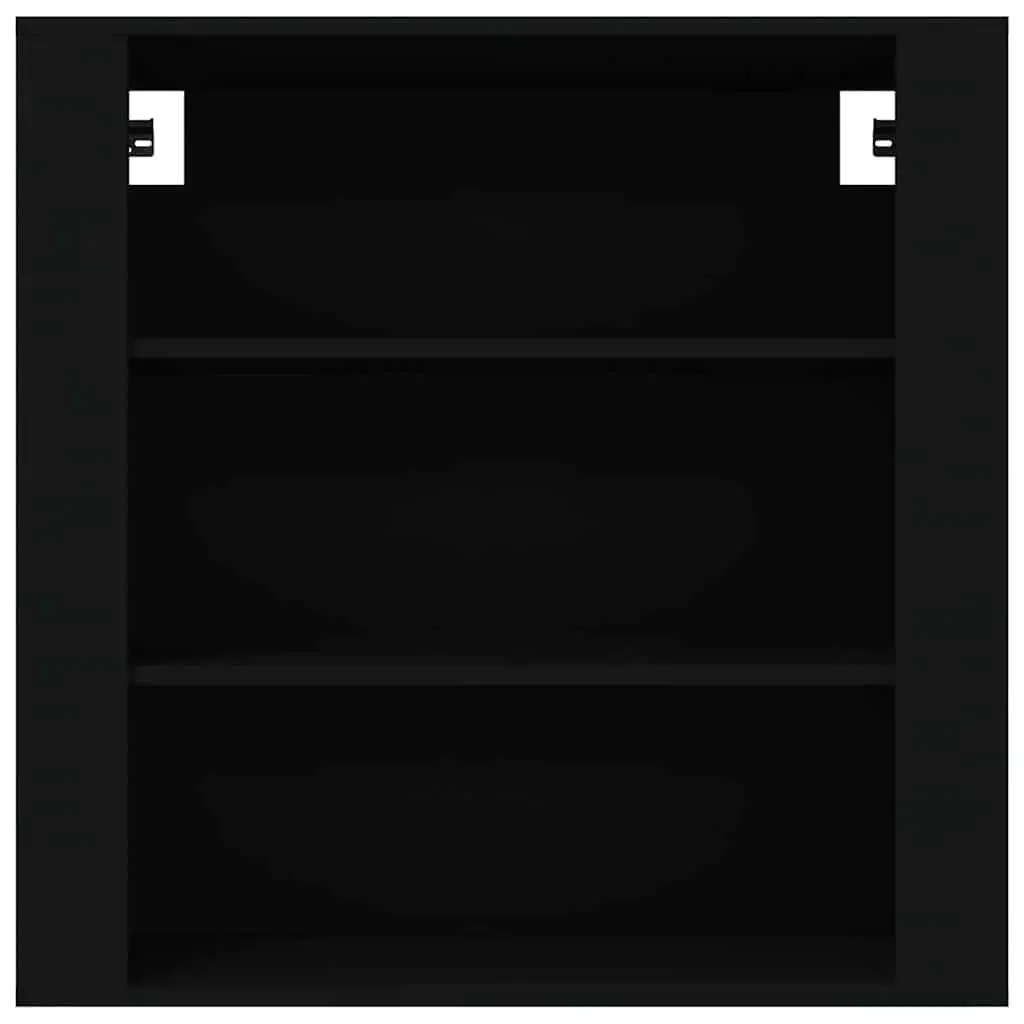 Wall Cabinet Engineered Wood 80x33x80 cm Black