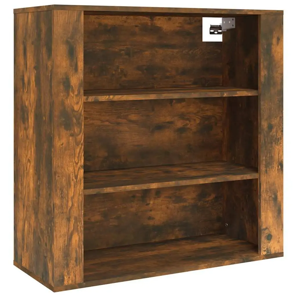Brown Engineered Wood Wall Cabinet with Shelves