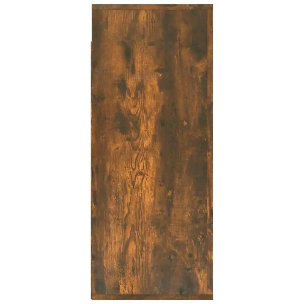 Brown Engineered Wood Wall Cabinet with Shelves