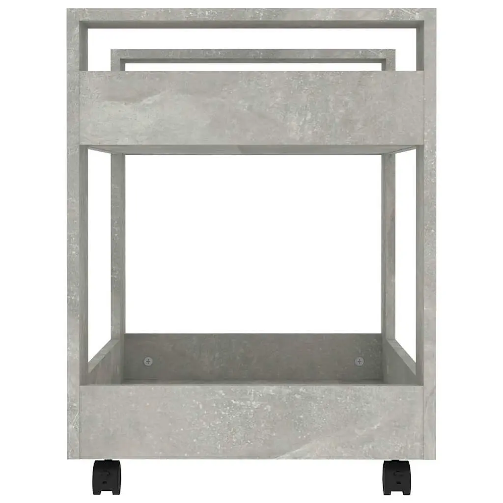 Grey Desk Trolley with Castors for Office Organisation