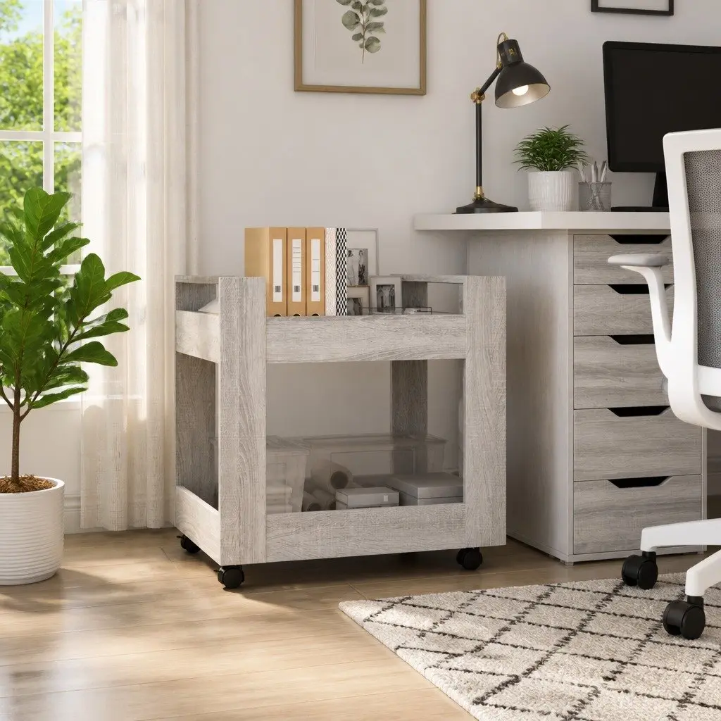 Desk Trolley Storage Cart with Rolling Casters