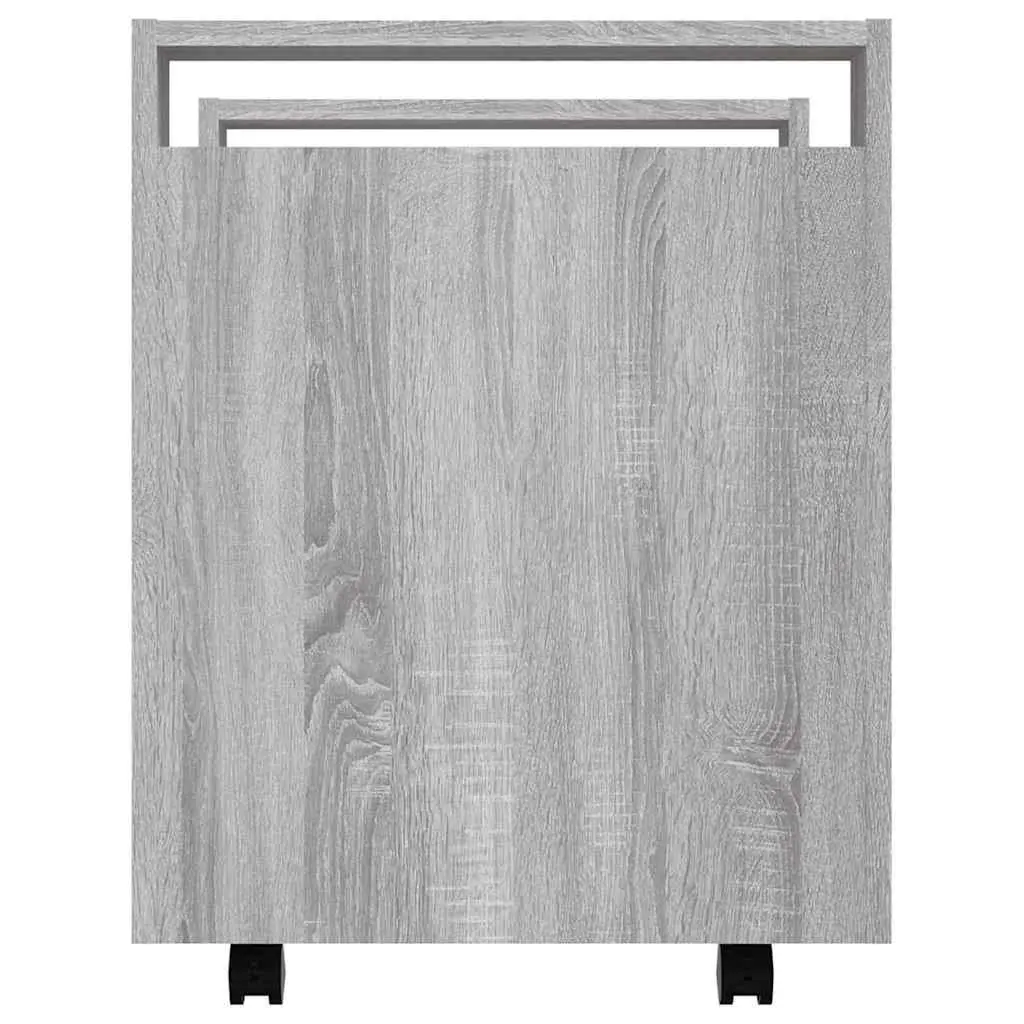 Grey Mobile Office Storage Trolley with Wheels