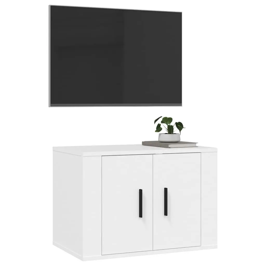 Wall Mounted TV Cabinet Engineered Wood 57 x 34.5 x 40 cm White