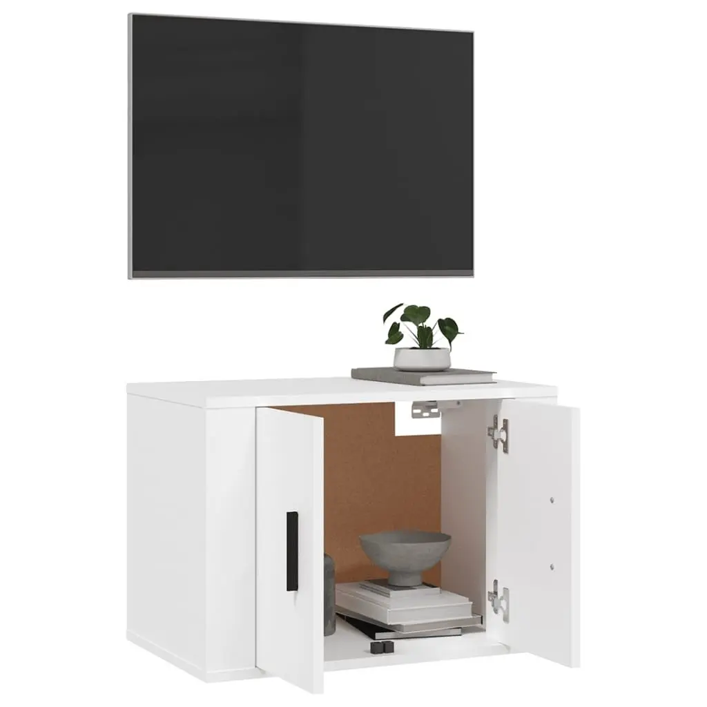 Wall Mounted TV Cabinet Engineered Wood 57 x 34.5 x 40 cm White
