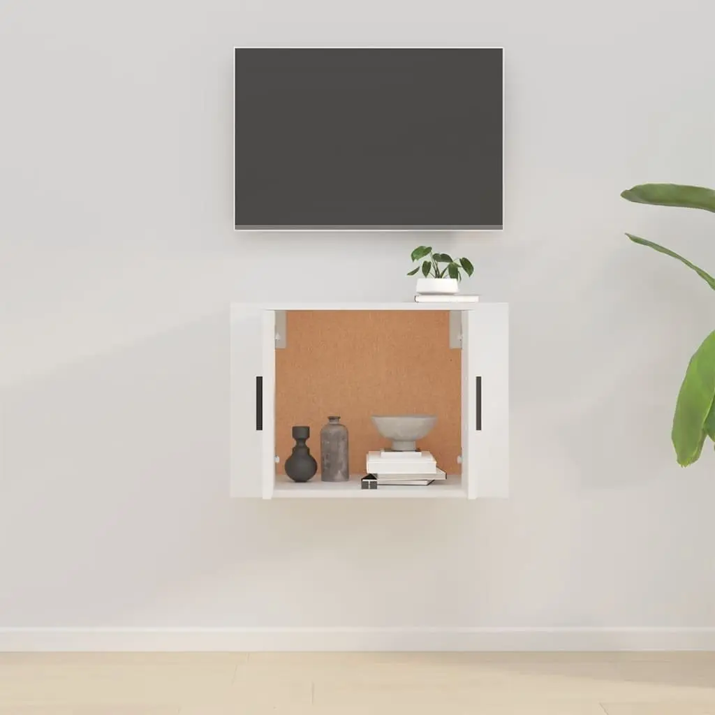 Wall Mounted TV Cabinet Engineered Wood 57 x 34.5 x 40 cm White