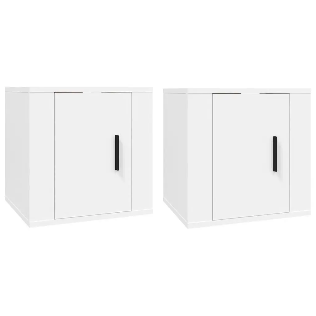 Wall Mounted TV Cabinet in White 40x34.5x40cm