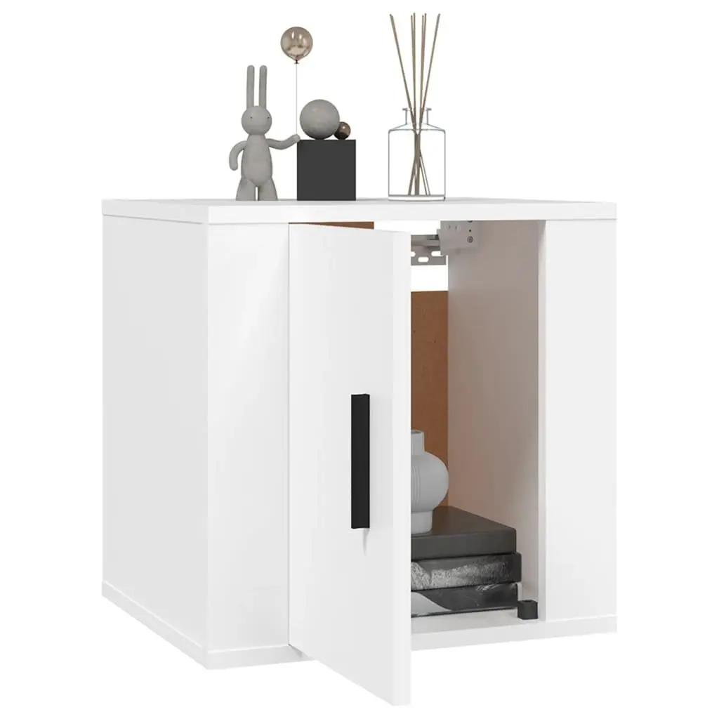 Wall Mounted TV Cabinet in White 40x34.5x40cm