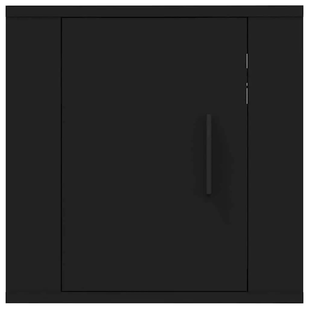 Wall Mounted TV Cabinet Engineered Wood 40x34.5x40cm Black Storage Unit Display Organiser