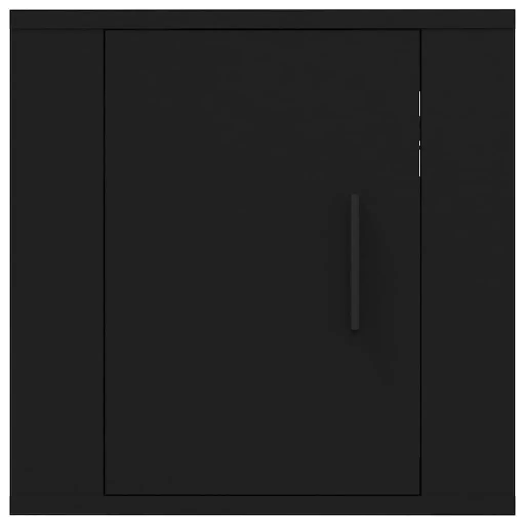 Wall Mounted TV Cabinet Black Storage Unit Media Display Shelves Home Furniture