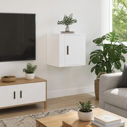 High Gloss White Wall Mounted TV Cabinet 40x34.5x40cm