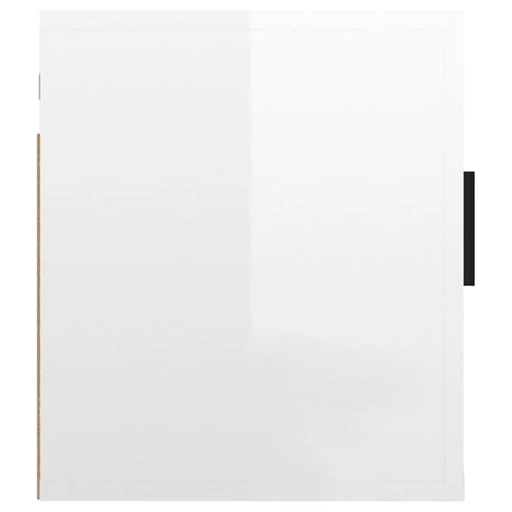 Wall Mounted TV Cabinet Engineered Wood 40x34.5x40cm White High Gloss Storage Unit