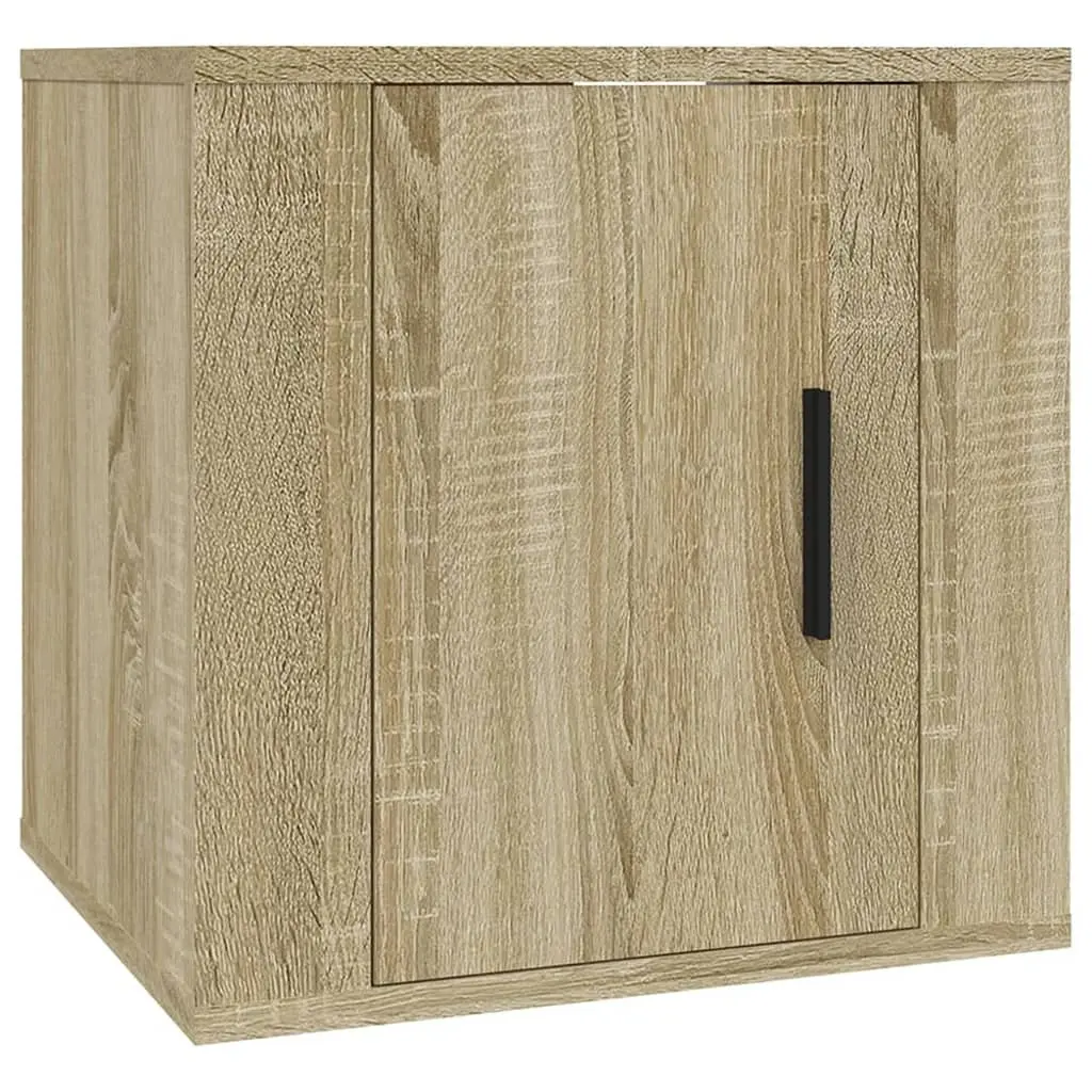 Brown Engineered Wood Wall Mounted TV Cabinet