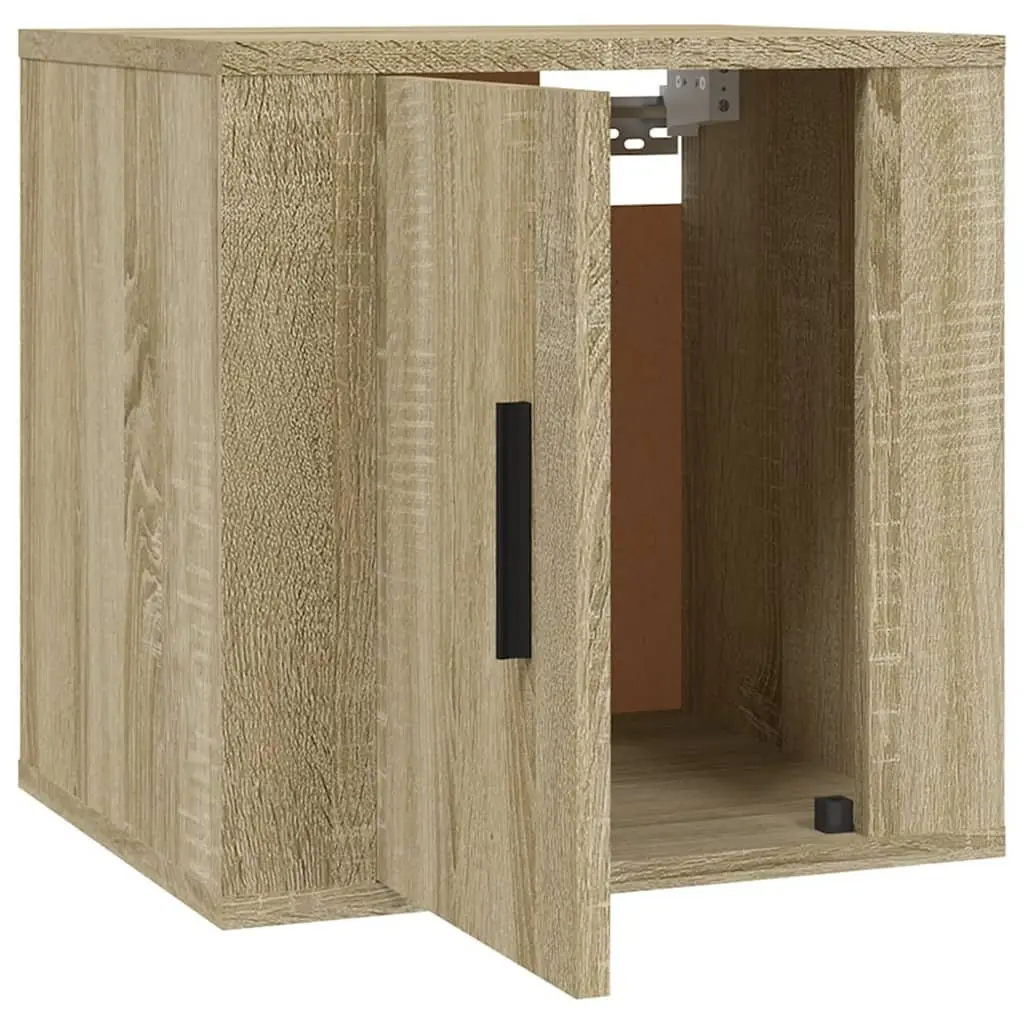 Brown Engineered Wood Wall Mounted TV Cabinet