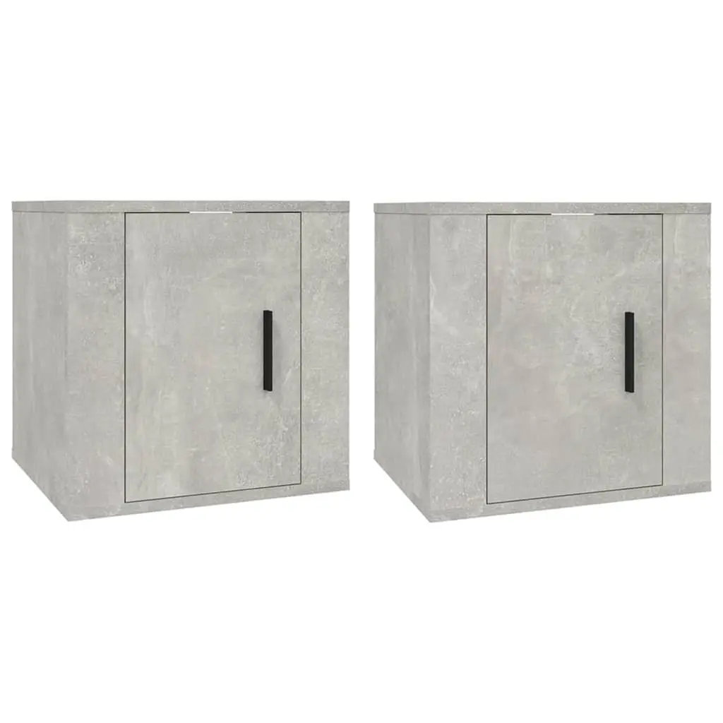 Wall Mounted TV Cabinet Engineered Wood 40x34.5x40cm Grey Concrete