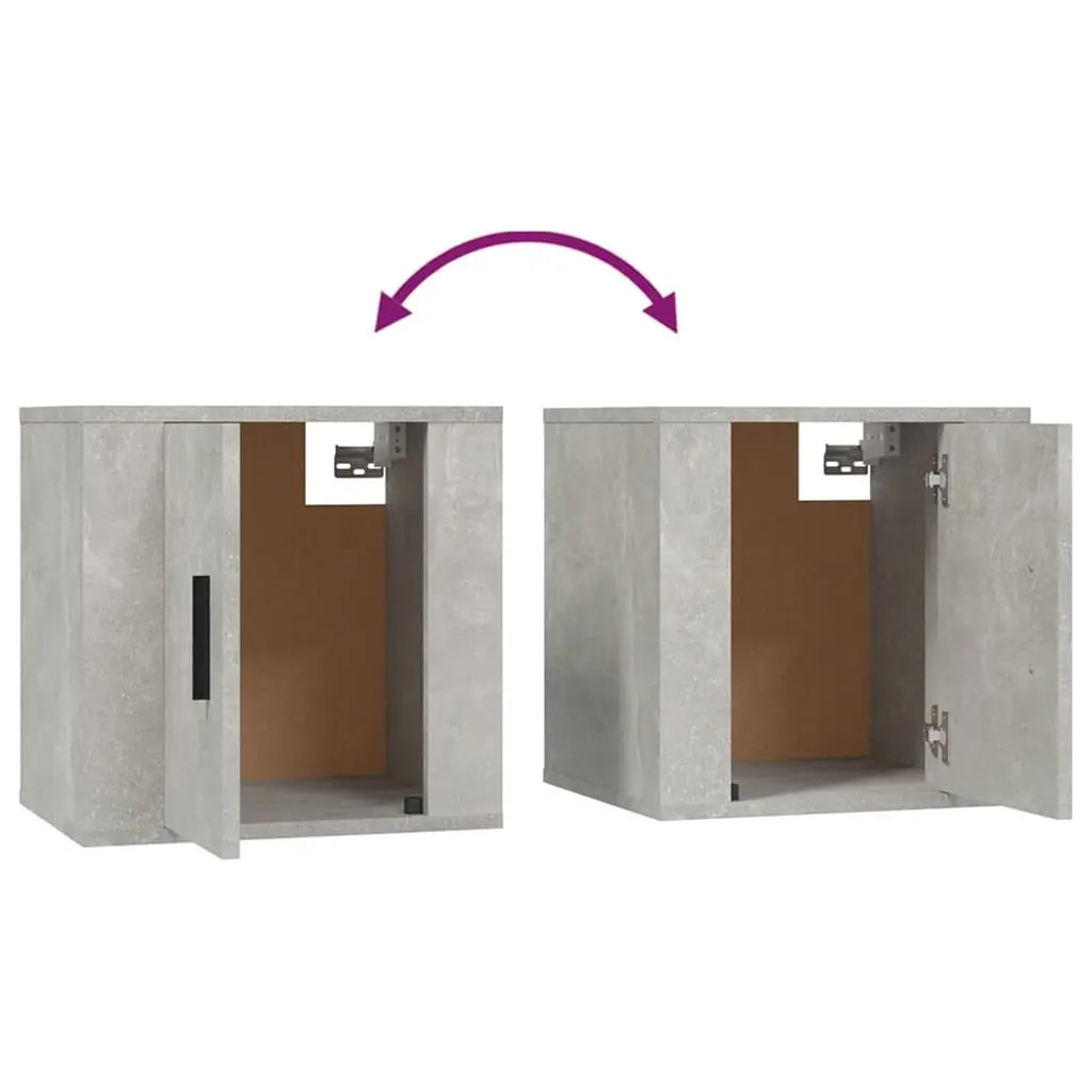 Wall Mounted TV Cabinet Engineered Wood 40x34.5x40cm Grey Concrete